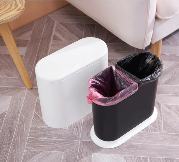 Oval Press Trash Can