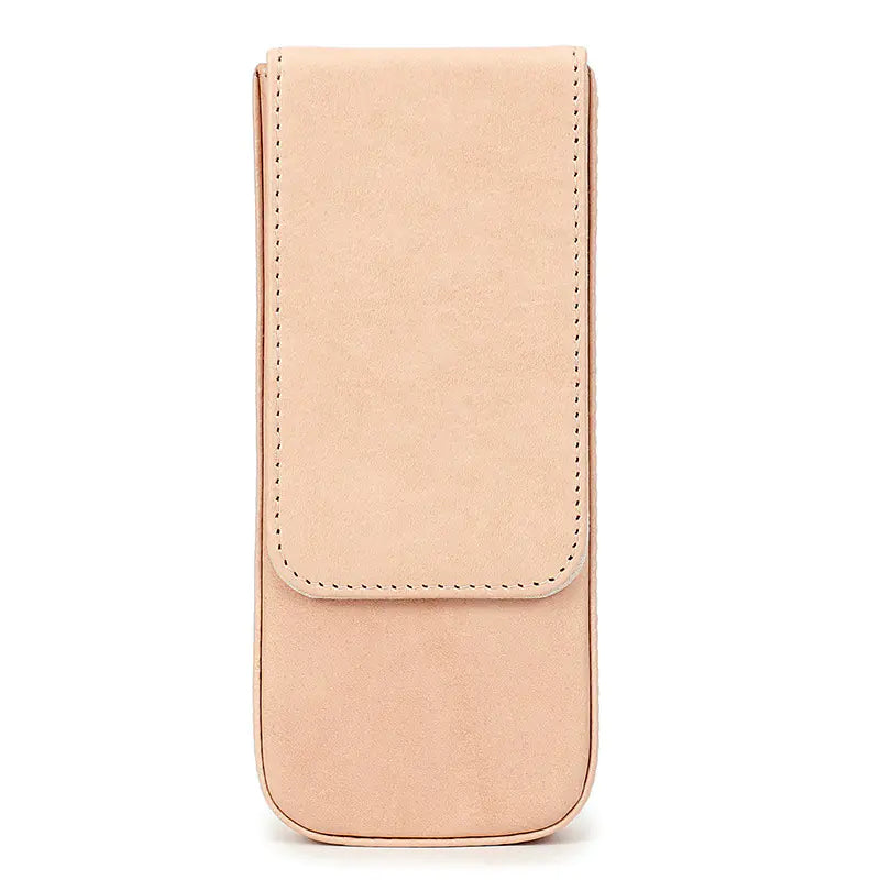 Handmade Leather Pen Case with Magnetic Drawer (Set of 3)