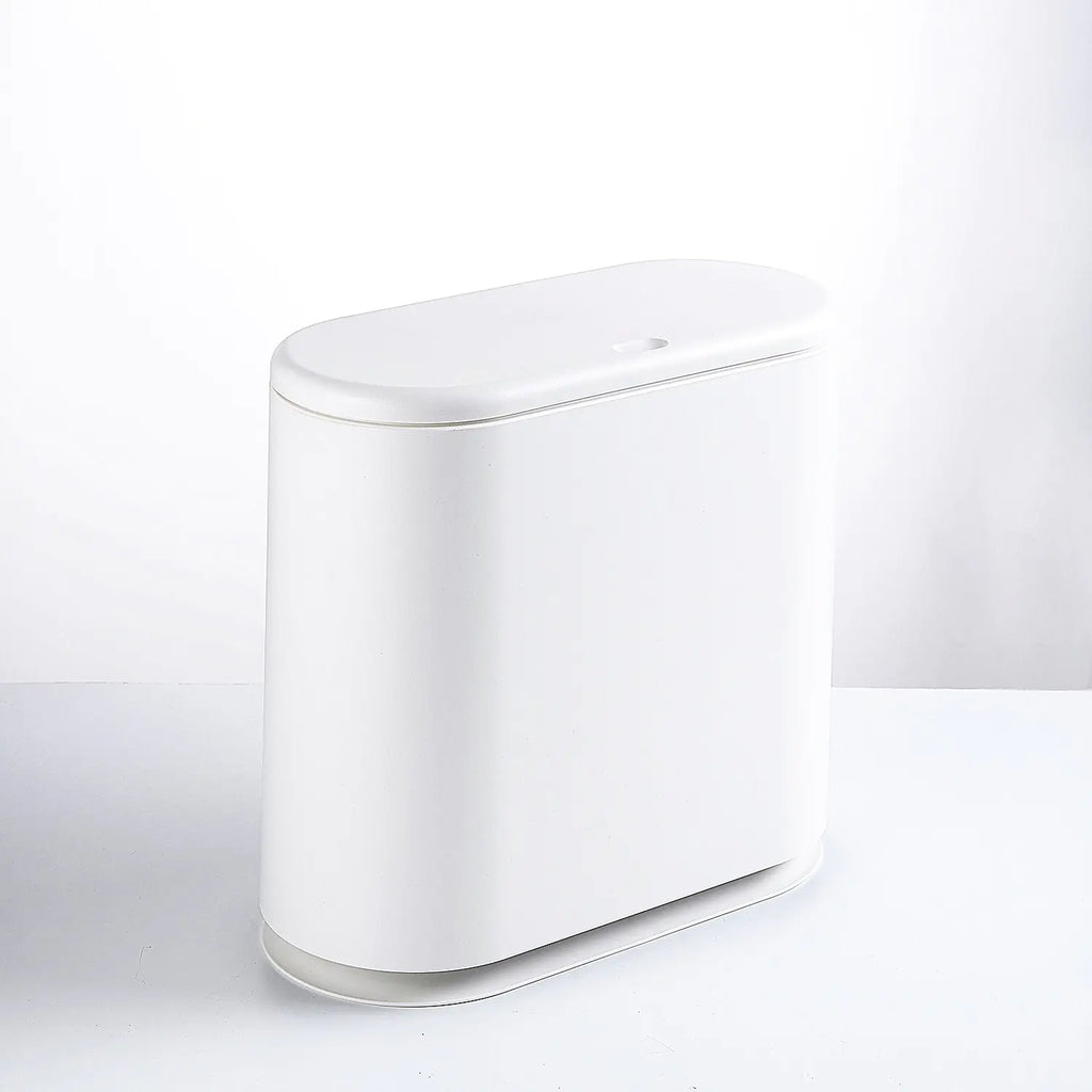 Oval Press Trash Can