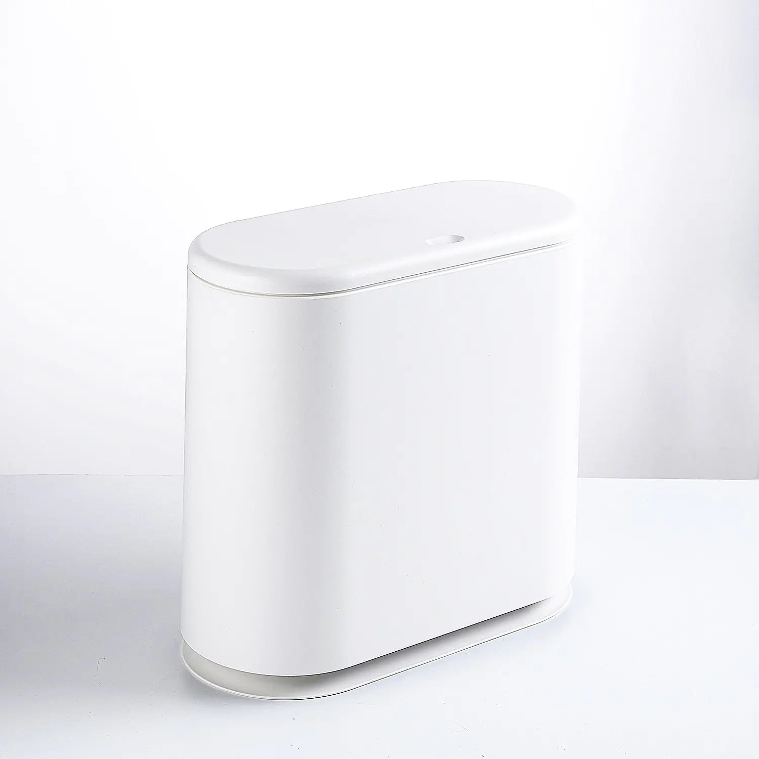 Oval Press Trash Can