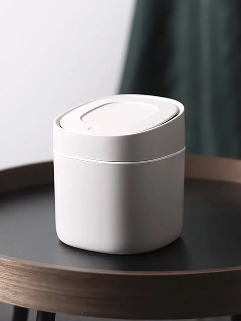 Mini Desktop Trash Can with Press Lid - 6.1"x5.31"