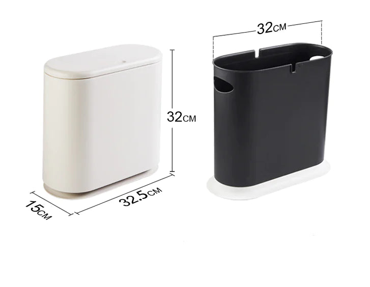 Oval Press Trash Can