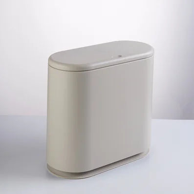 Oval Press Trash Can