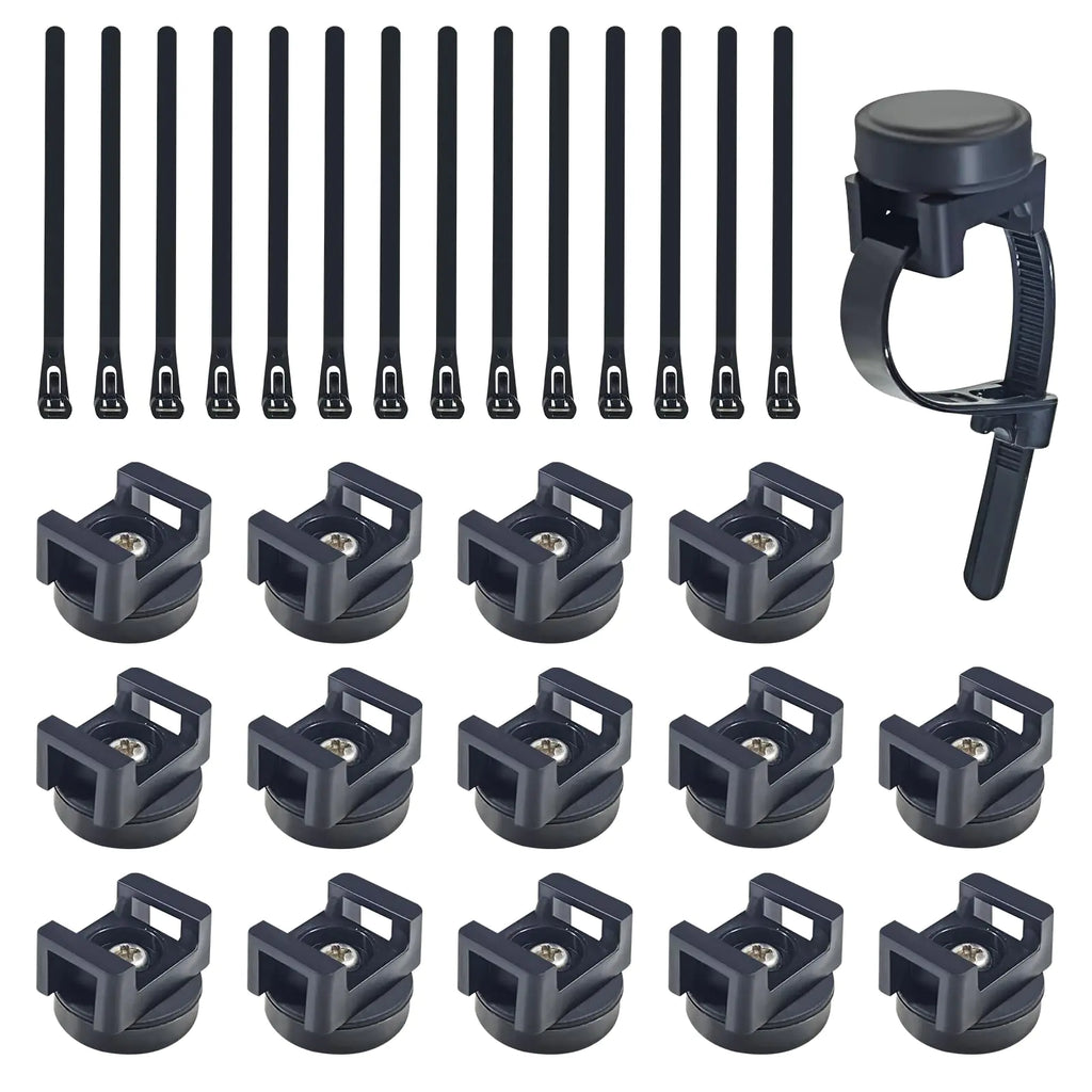 15pcs Magnetic Cable Zip Tie Base Wire Cable Holder Cable Ties Mount Wire Clips Cable Management Base Organization Multipurpose for Cable Wire Holder Clip